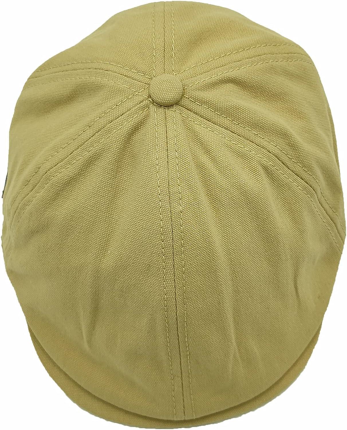 Men's Beret Hat Cotton Newsboy Berets Flat Caps Adjustable Classic Vintage Duckbill Buckle