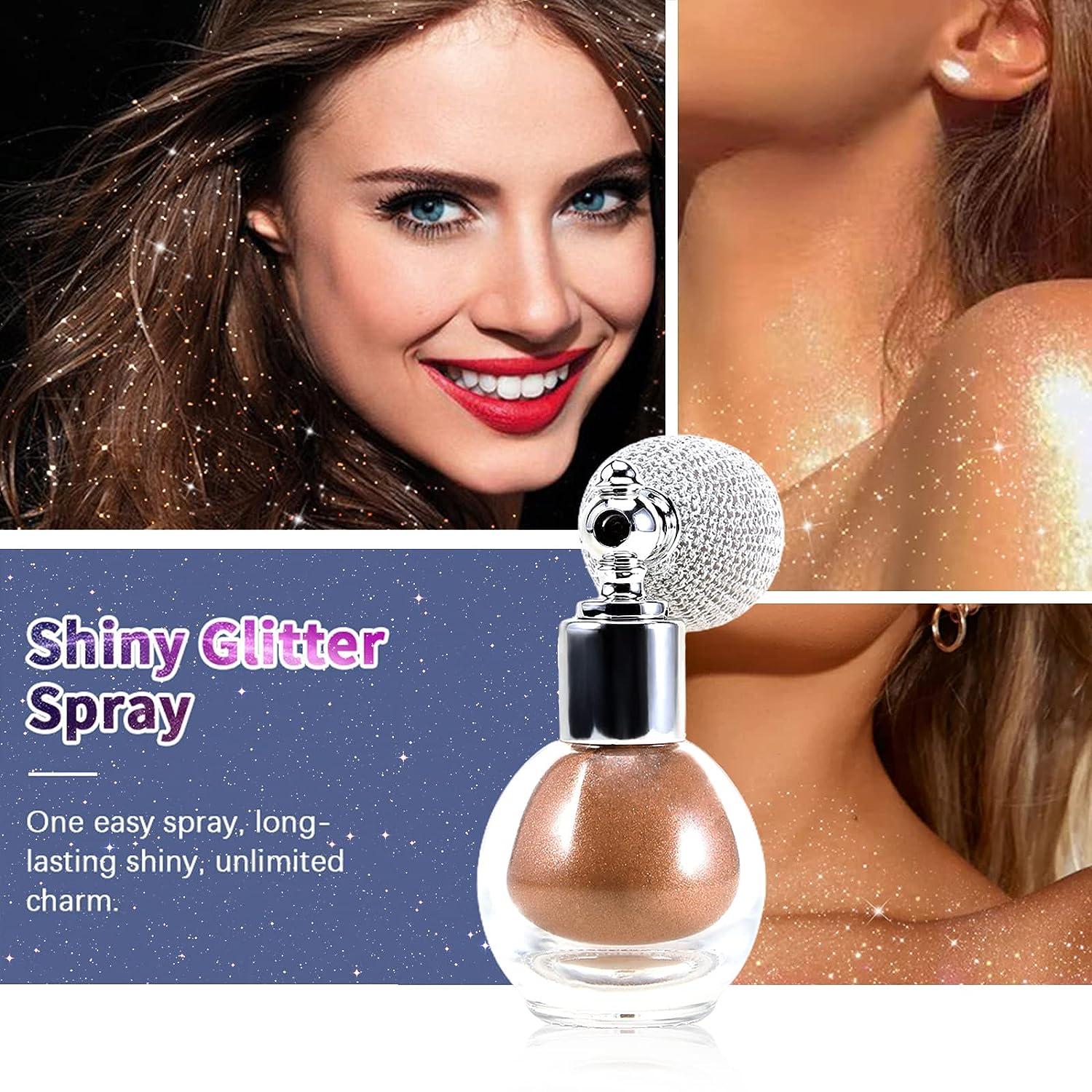 Erinde Body Glitter Spray -for Hair Body Shimmering Spray Powder