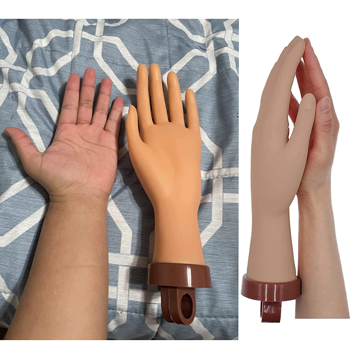 Acrylic Nail Practice Hand with C-clamp | Fake Nails Training Hand for Nail Technicians ...
