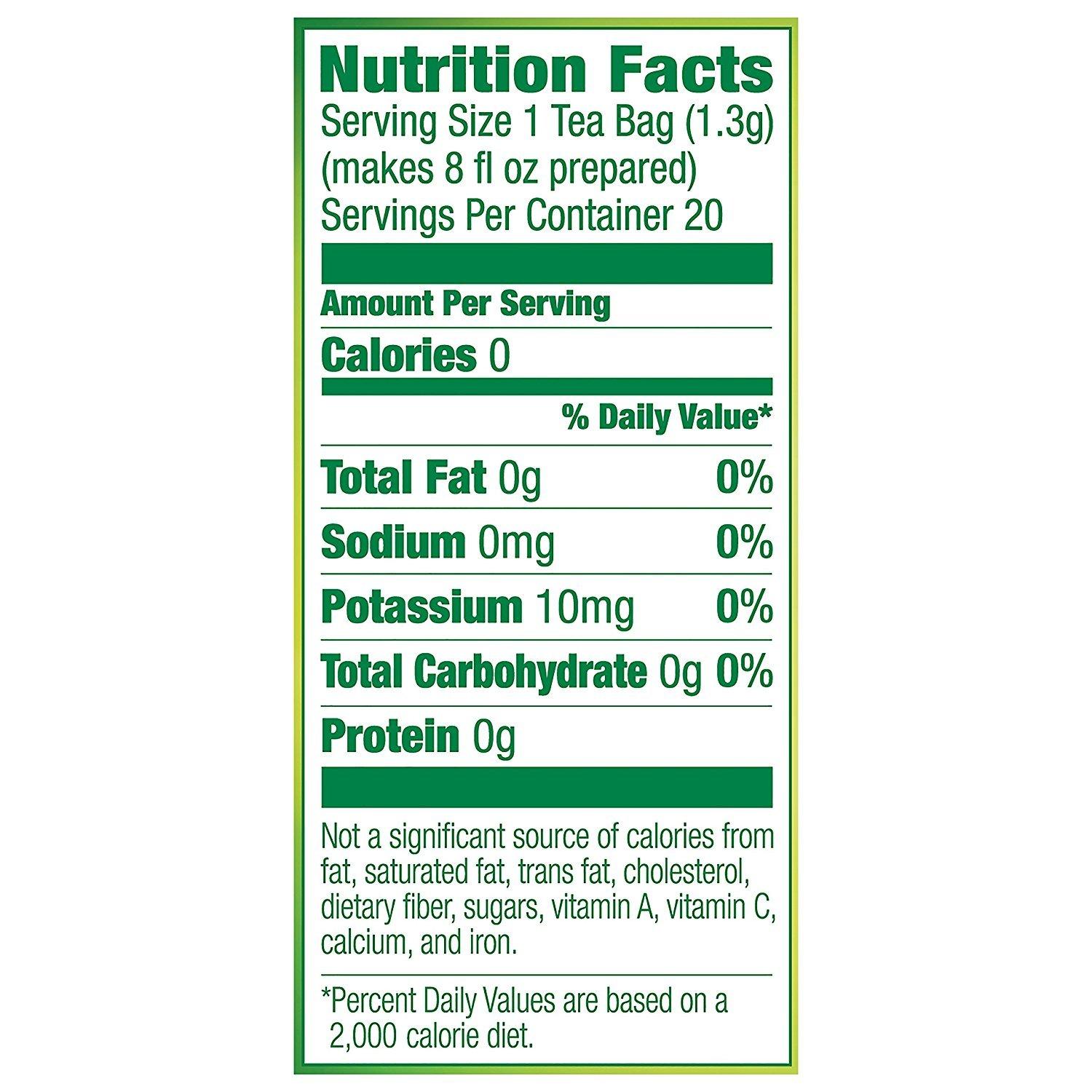 Lipton Green Tea, Decaffeinated Honey Lemon Chamomile, 20Ct (Pack of 6)