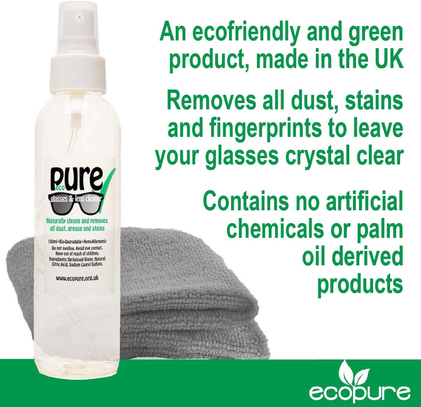 Glasses & Lens Cleaning Kit 150ml. Contains Only Natural Ingredients. Gently Cleans All dust
