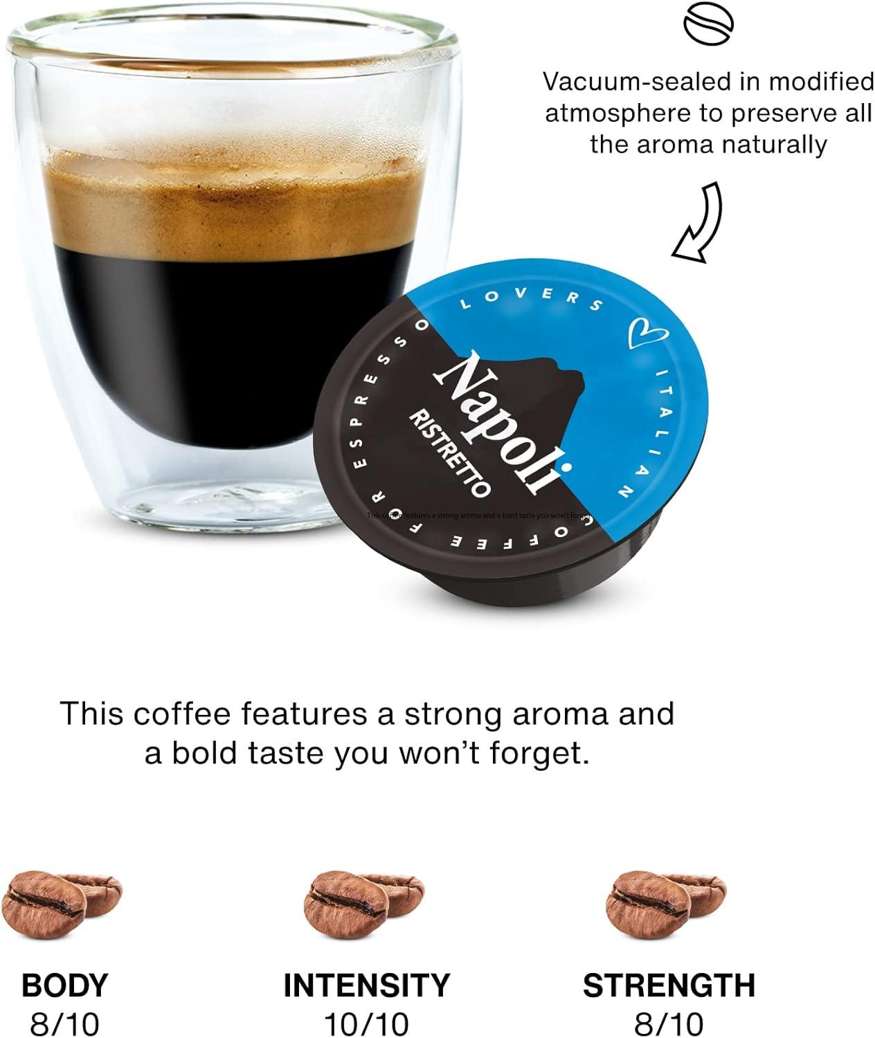 Italian Coffee capsules compatible with Lavazza A Modo Mio machines  Espresso pods ("Napoli" Ristretto Blend 128 Pods) | Buy Now with Express  International Delivery | GoSupps.com