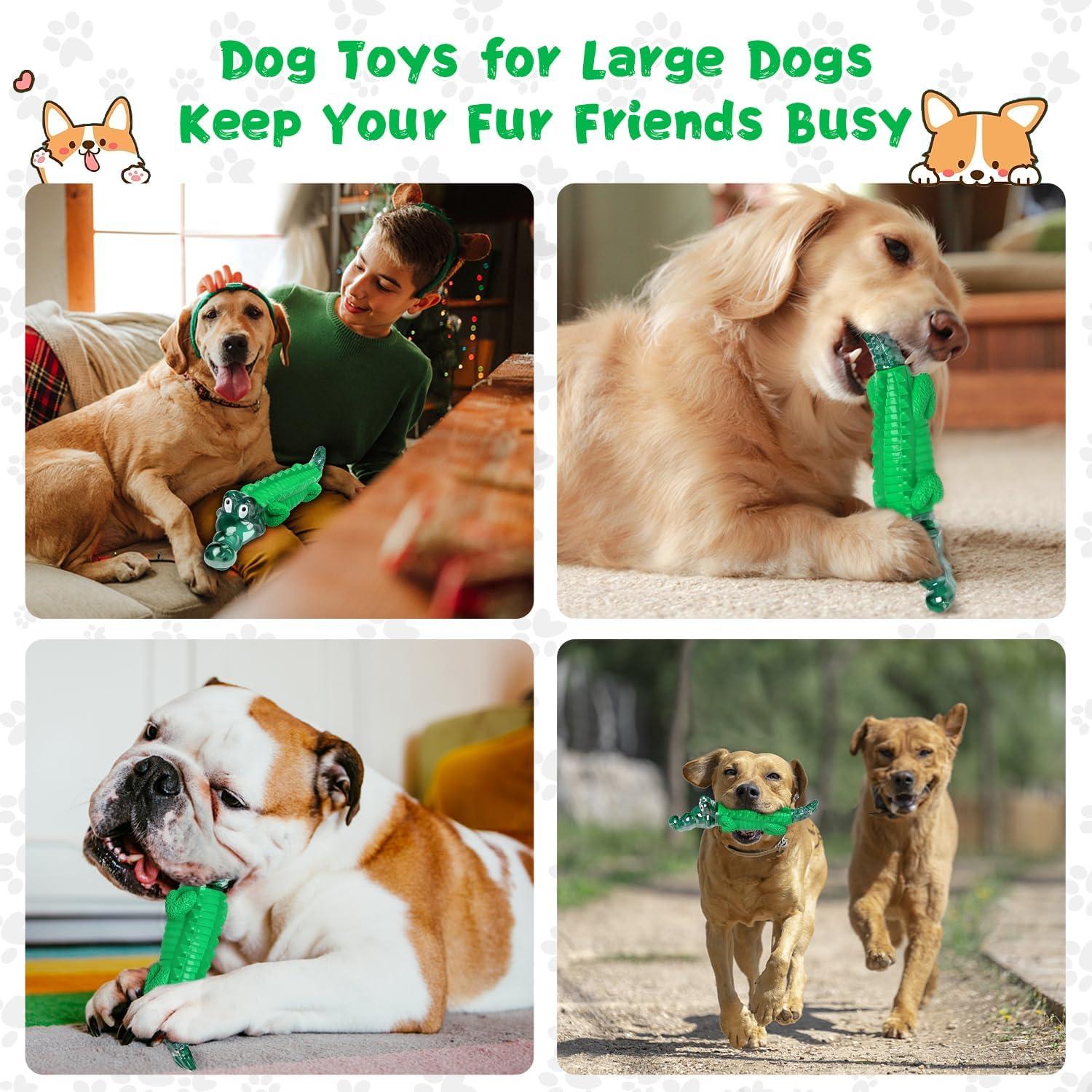 ALEATH Indestructible Dog Chew Toy for Large & Medium Breed - Tough Dog Toys  for Aggressive Chewers - Green | Buy Now with Express International  Delivery | GoSupps.com