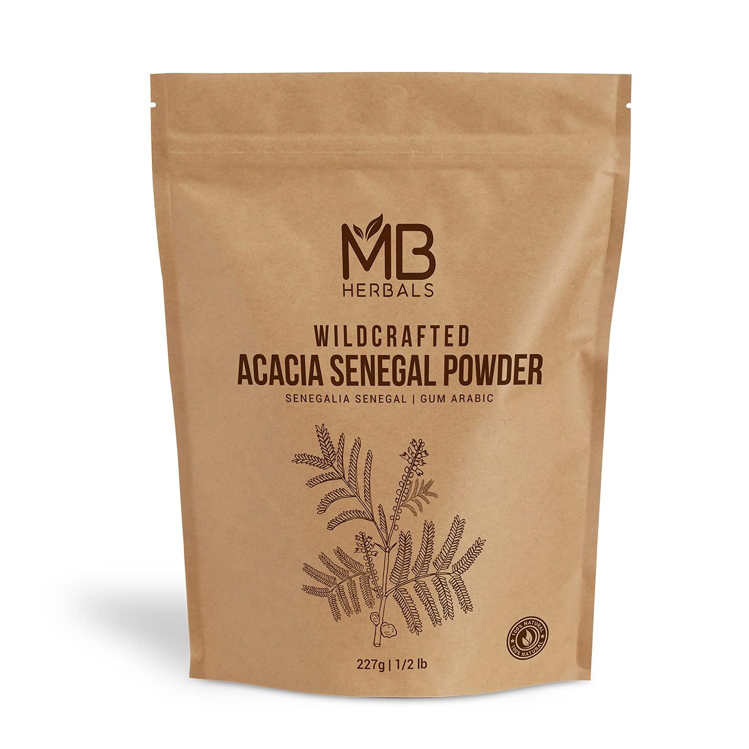 MB Herbals Acacia Gum Powder 227g Wildcrafted Acacia Senegal Fiber