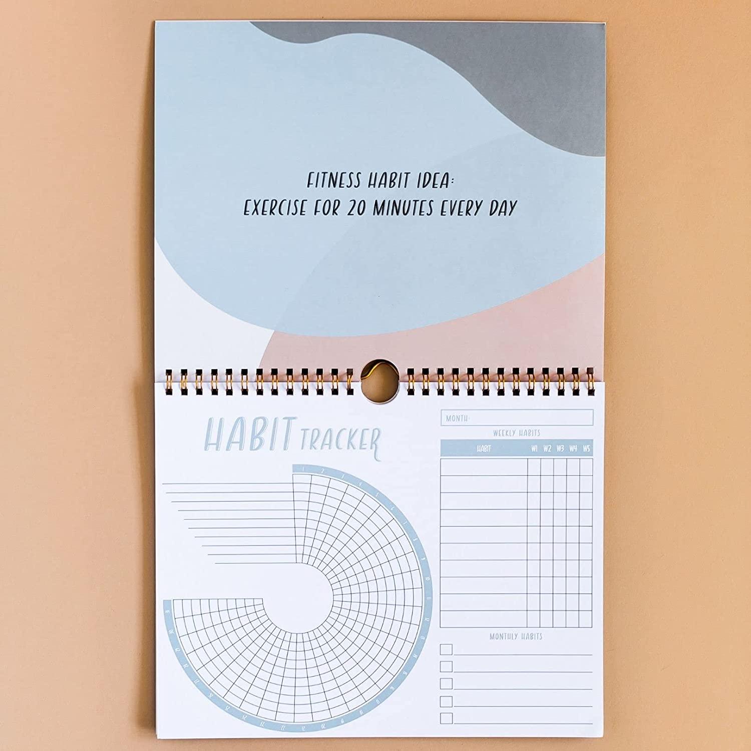 Lamare Habit Tracker Calendar Inspirational Habit Journal with Spiral