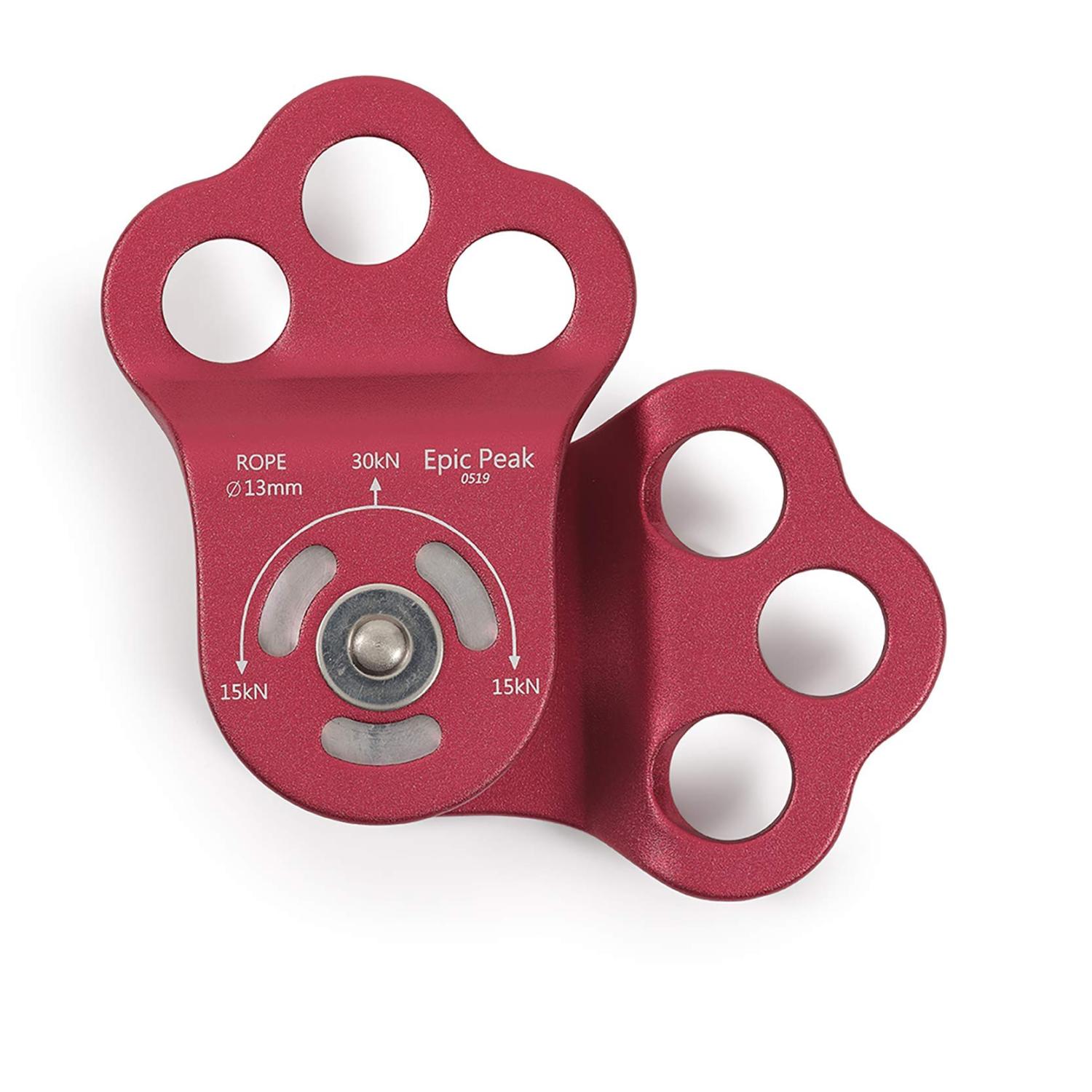 Epic Peak 30KN Triple Attachment Climbing Hitch Pulley for 13mm Rope