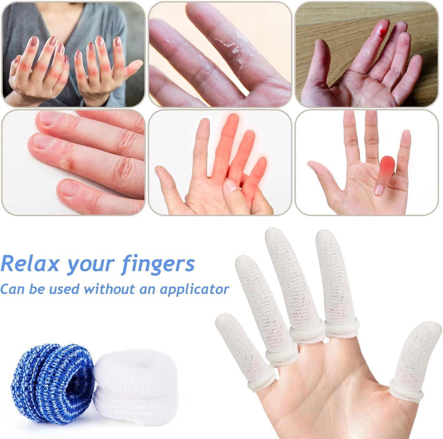 20 Pcs Finger Bandages Tubular Blue Finger Cots Buddies Finger Bobs