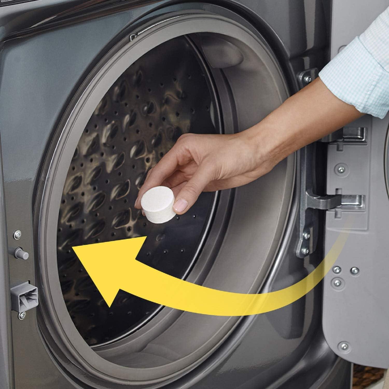WASH WIZARD Washing Machine Cleaner White 6 Tablets, Cleans Front