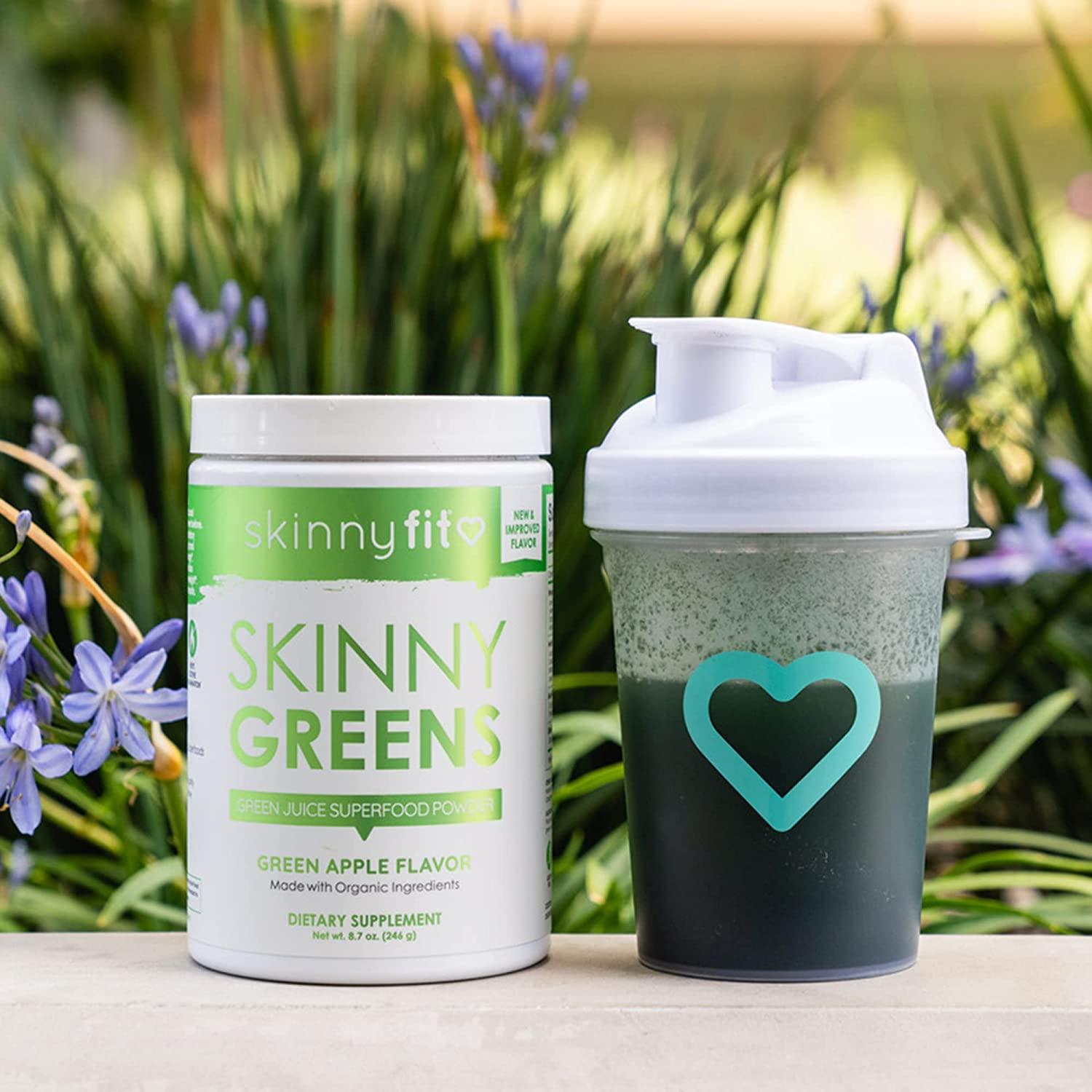 SkinnyFit Skinny Greens Green Juice Superfood Powder Green Apple Flavor
