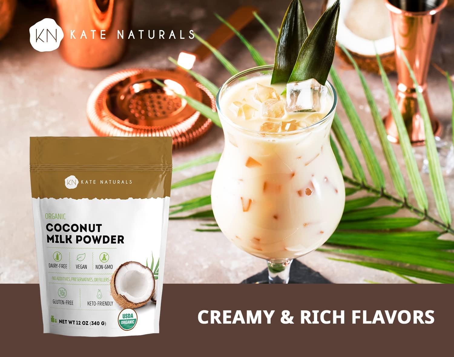 Organic Coconut Milk Powder (12 oz) for Creamer, Coffee, Shakes