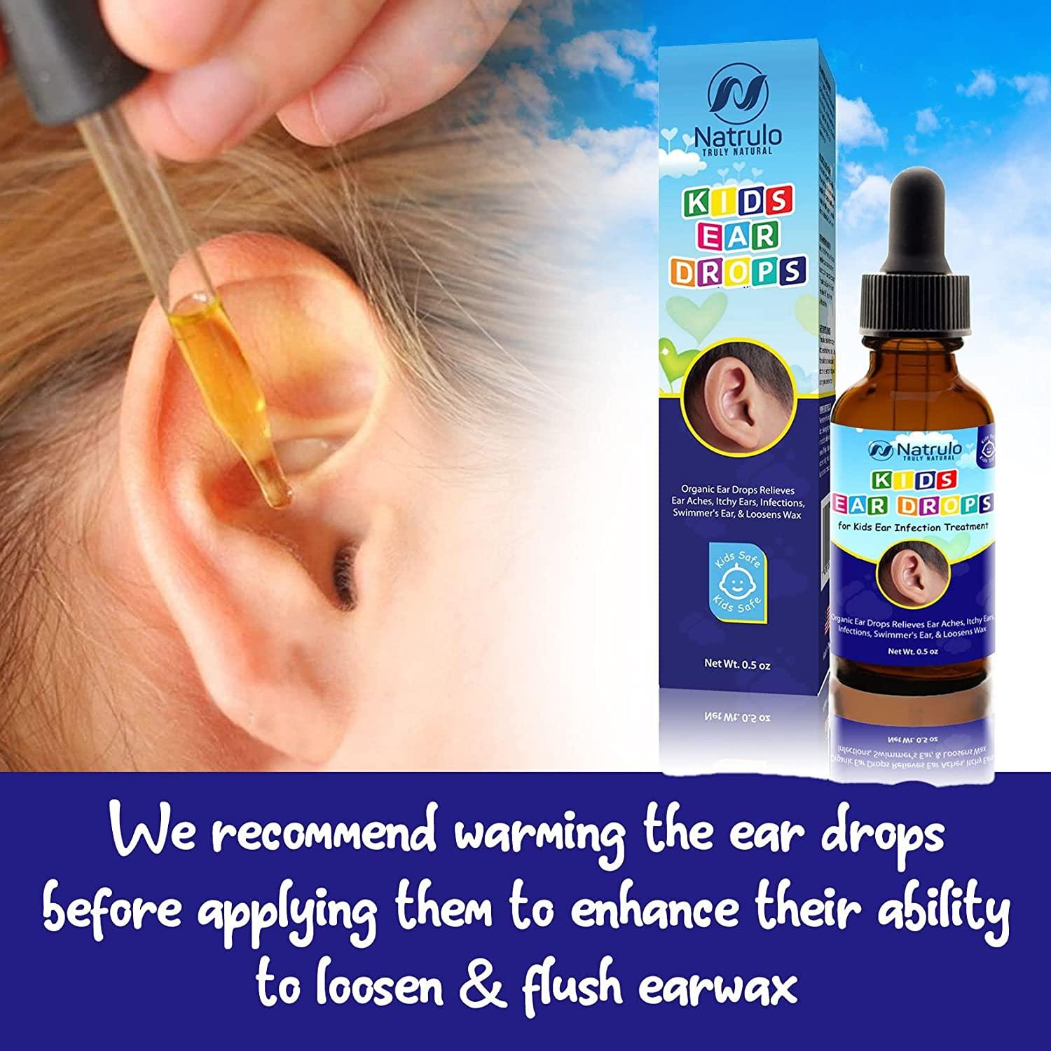 Natrulo Natural Ear Drops for Kids Ear Infection Treatment Organic