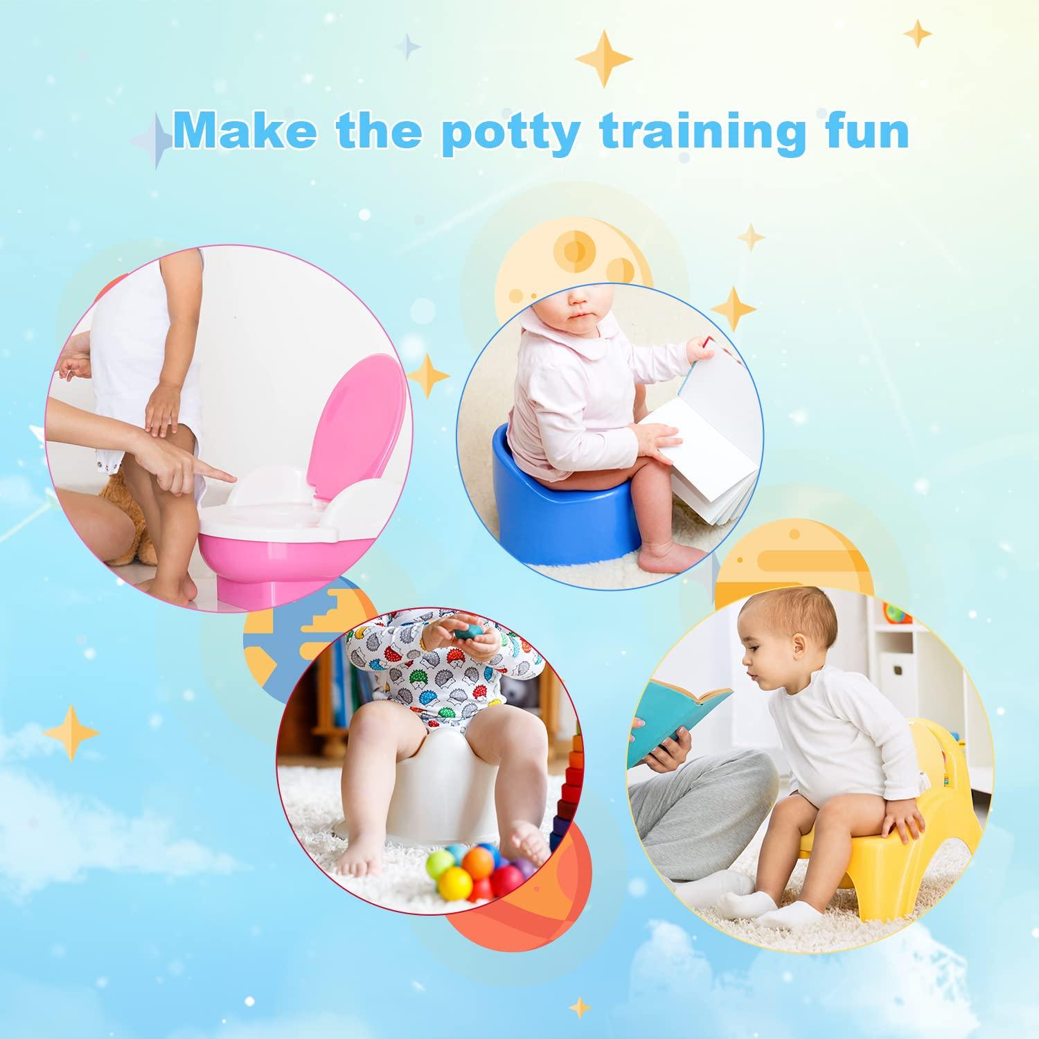 10pcs Potty Training Stickers Reusable Fun Potty Training Toilet Seat