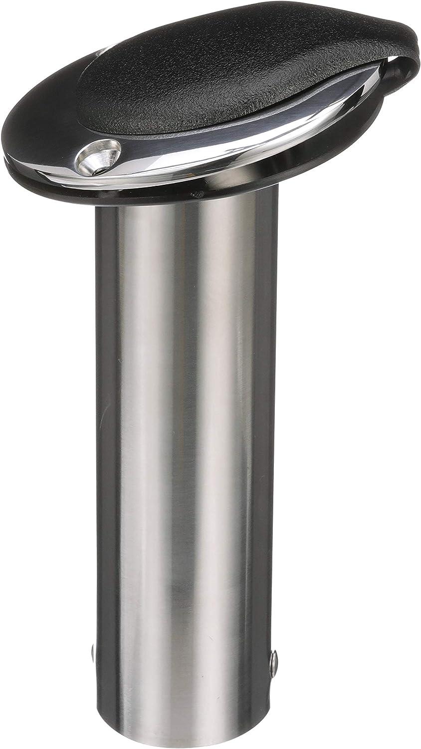 attwood 66362-7 Stainless Steel Flush Mount Rod Holder 2-Inch Diameter 7  Inches Long 30-Degree Top Flange Open Base End