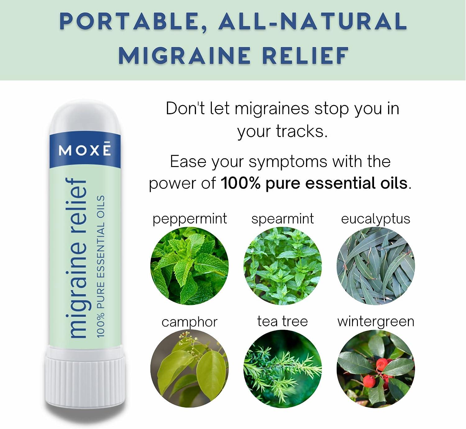 MOX Migraine Relief Nasal Inhalers, Essential Oils for Headaches