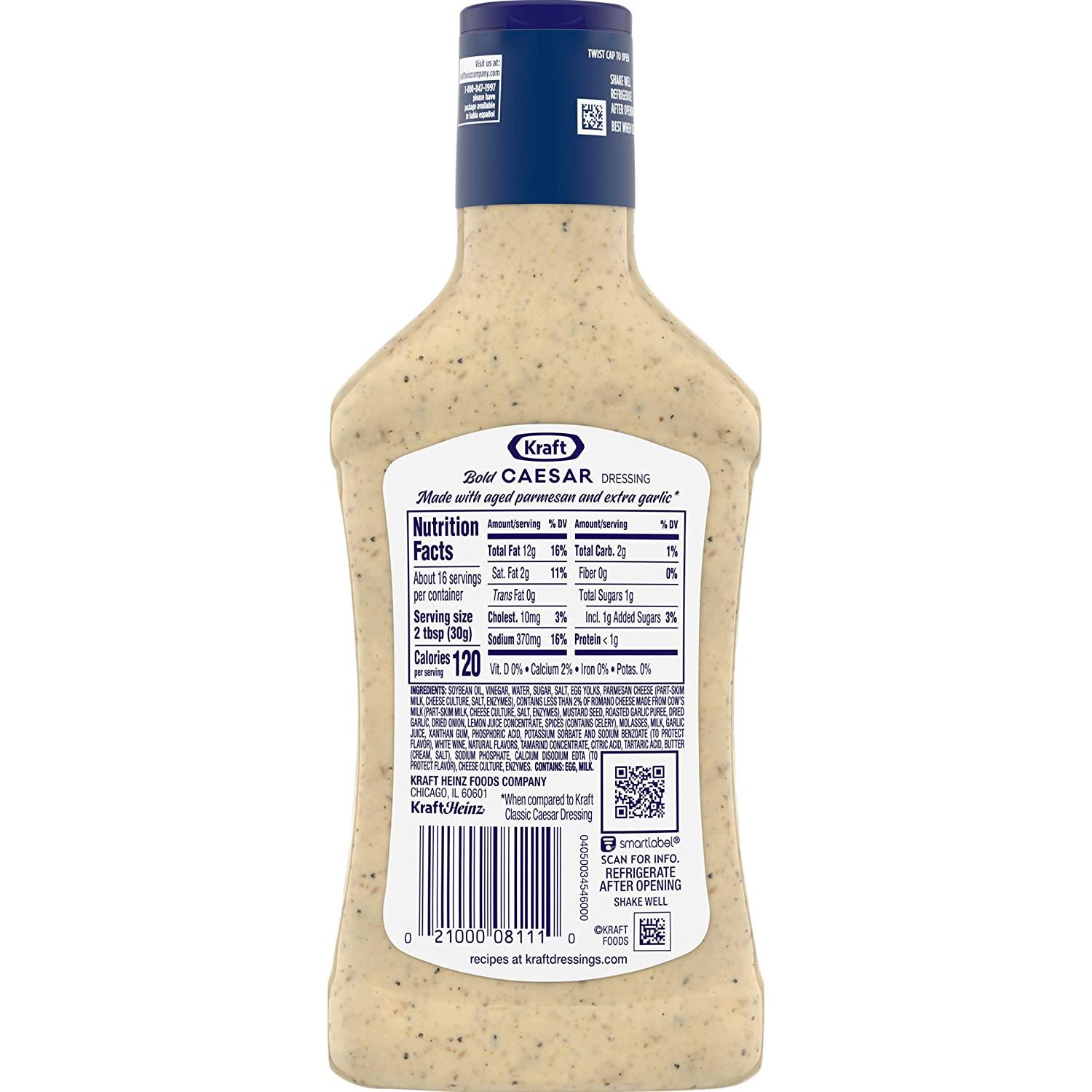 Kraft Deluxe Bold Caesar Salad Dressing 16 oz Bottle Buy Online