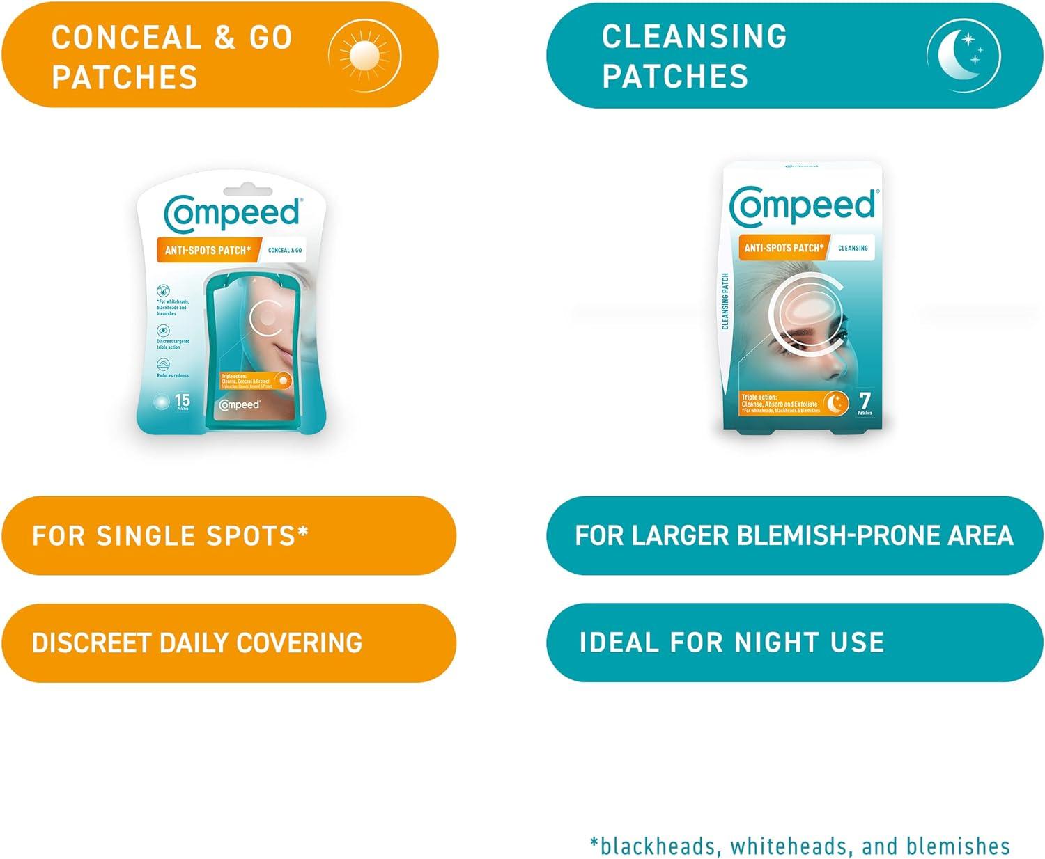 Compeed AntiSpots Cleansing Patch Cleanse Absorb and Exfoliate Hydrocolloid Spots patches