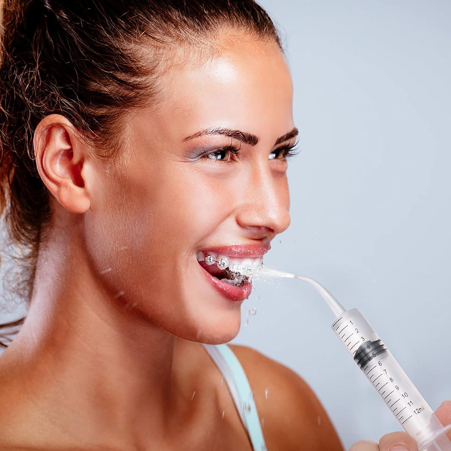 Molain 5 Pieces 12ml Oral Dental Syringe Ear Cleaning Solution Empty