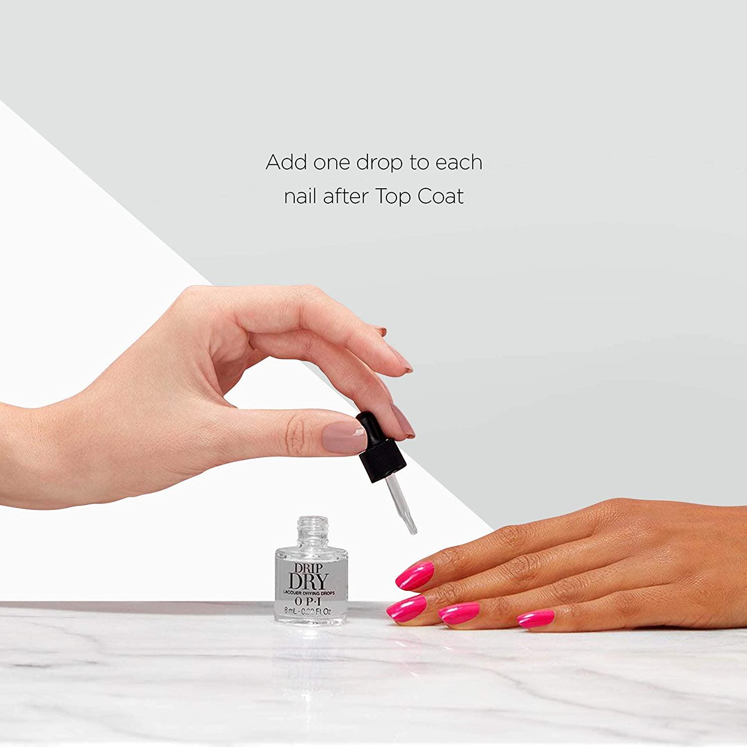 OPI Drip Dry Lacquer Drying Drops, Nail Polish Drying Drops 0.3 Fl Oz