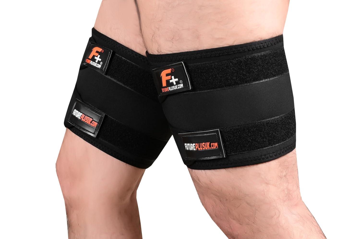 F+ Thigh Leg Support Brace Sleeve | Neoprene Compression - Ideal for ...