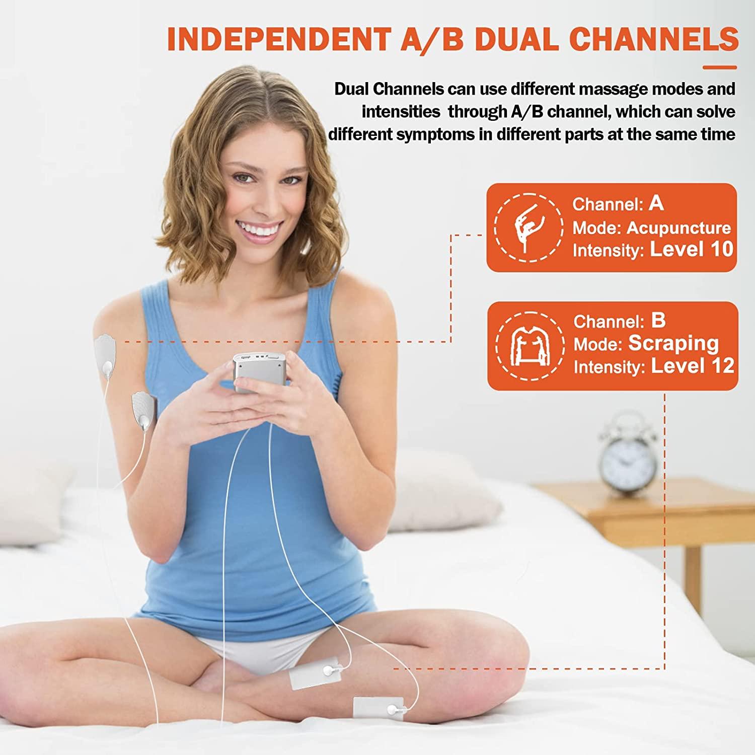 TENS EMS Unit Muscle Stimulator Therapy 24 Modes Electronic Pulse