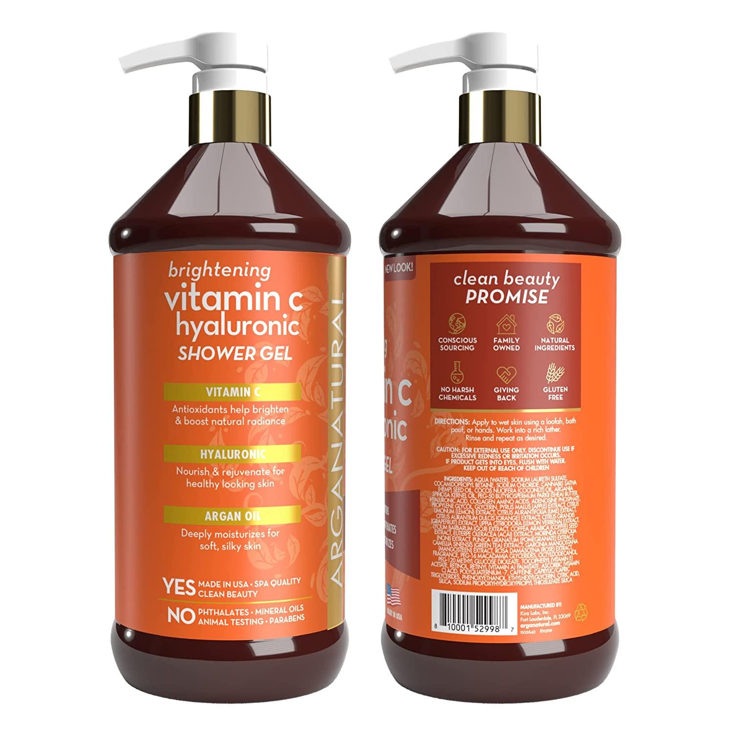 Arganatural Brightening Vitamin C Shower Gel 2Pack 960ml/32 fl oz