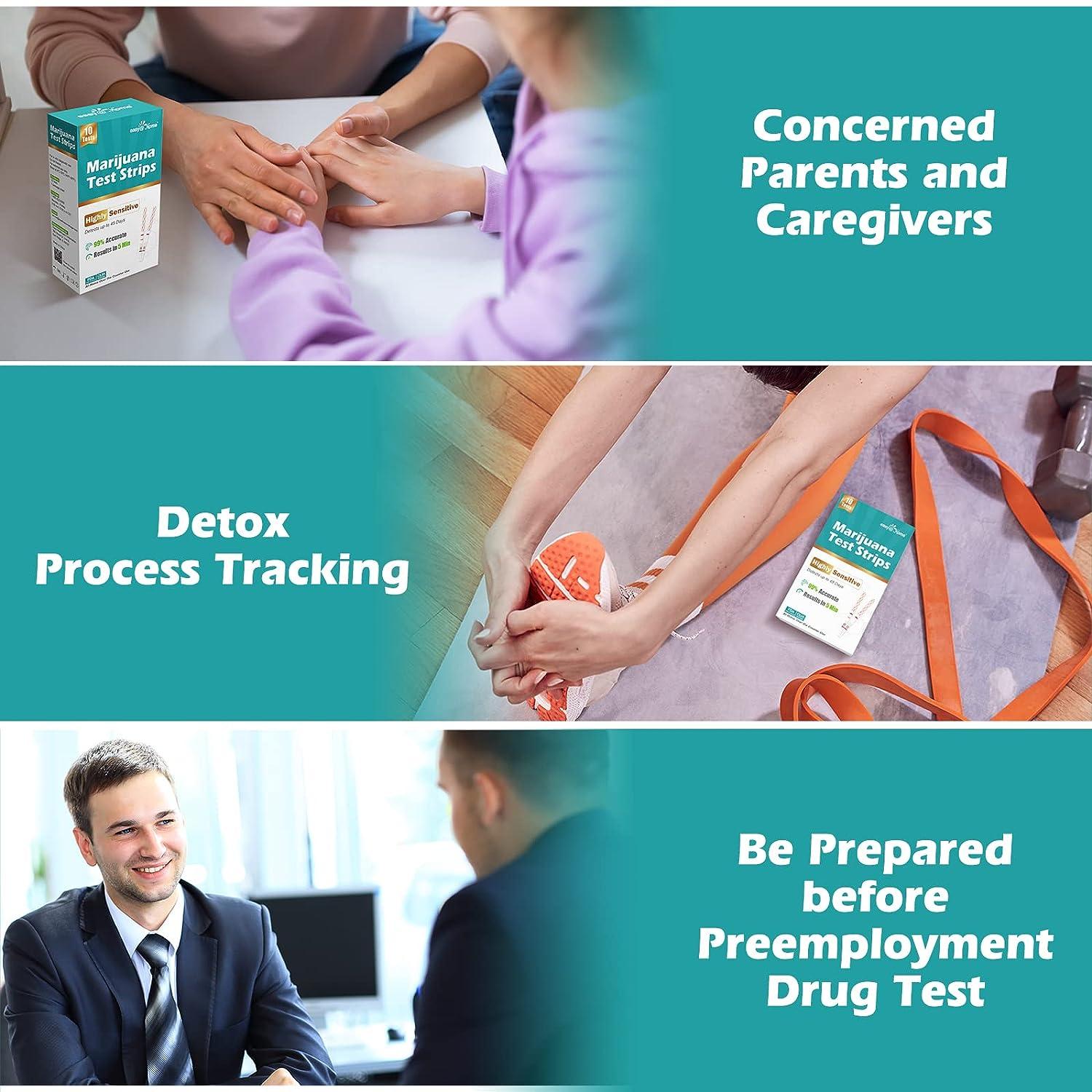 EasyHome THC Test Strips Urine Test Kit Detect Metabolites in Urine