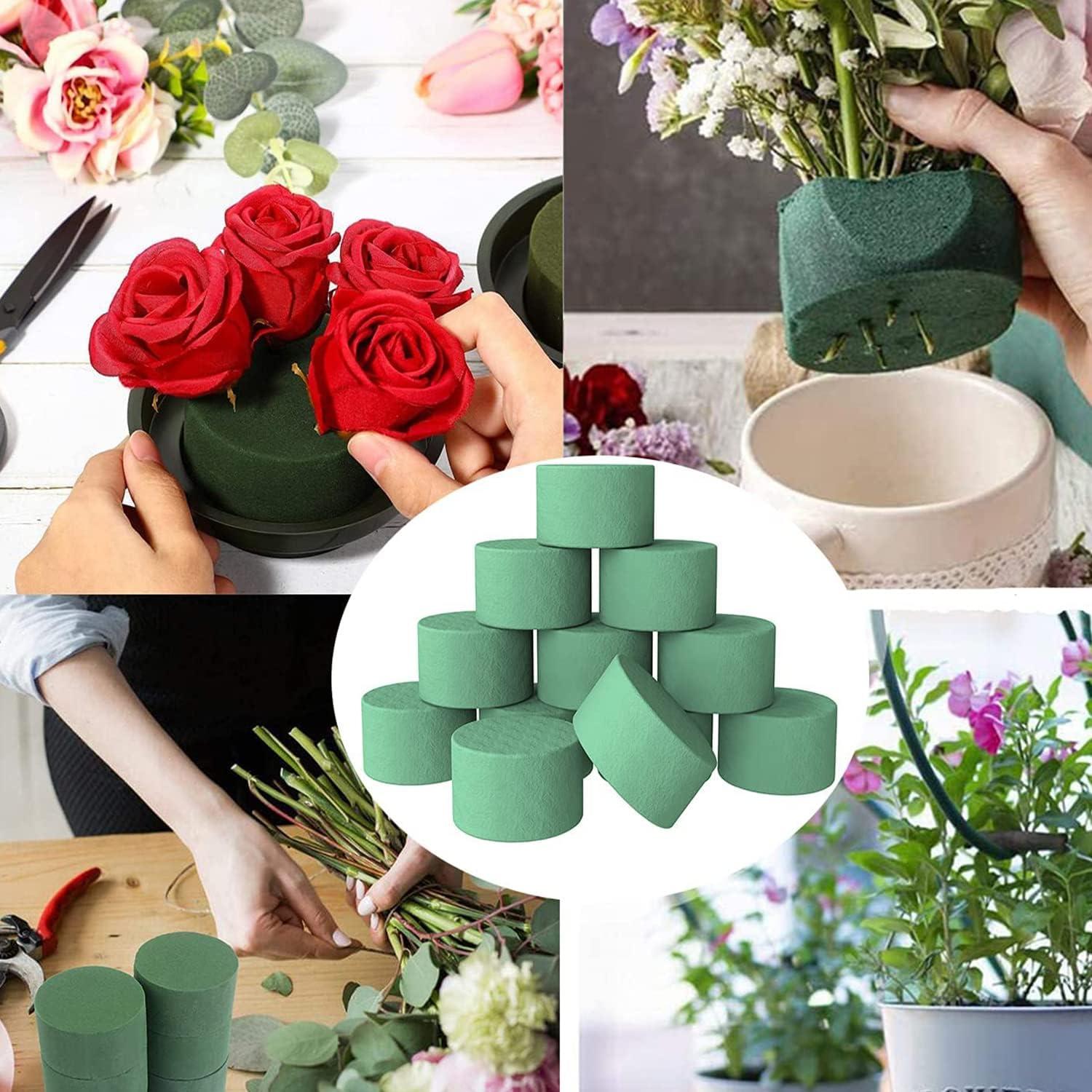 12 Pcs 3 Inch Flower Foam Block Round DIY Flower Arrangement Kit Wet