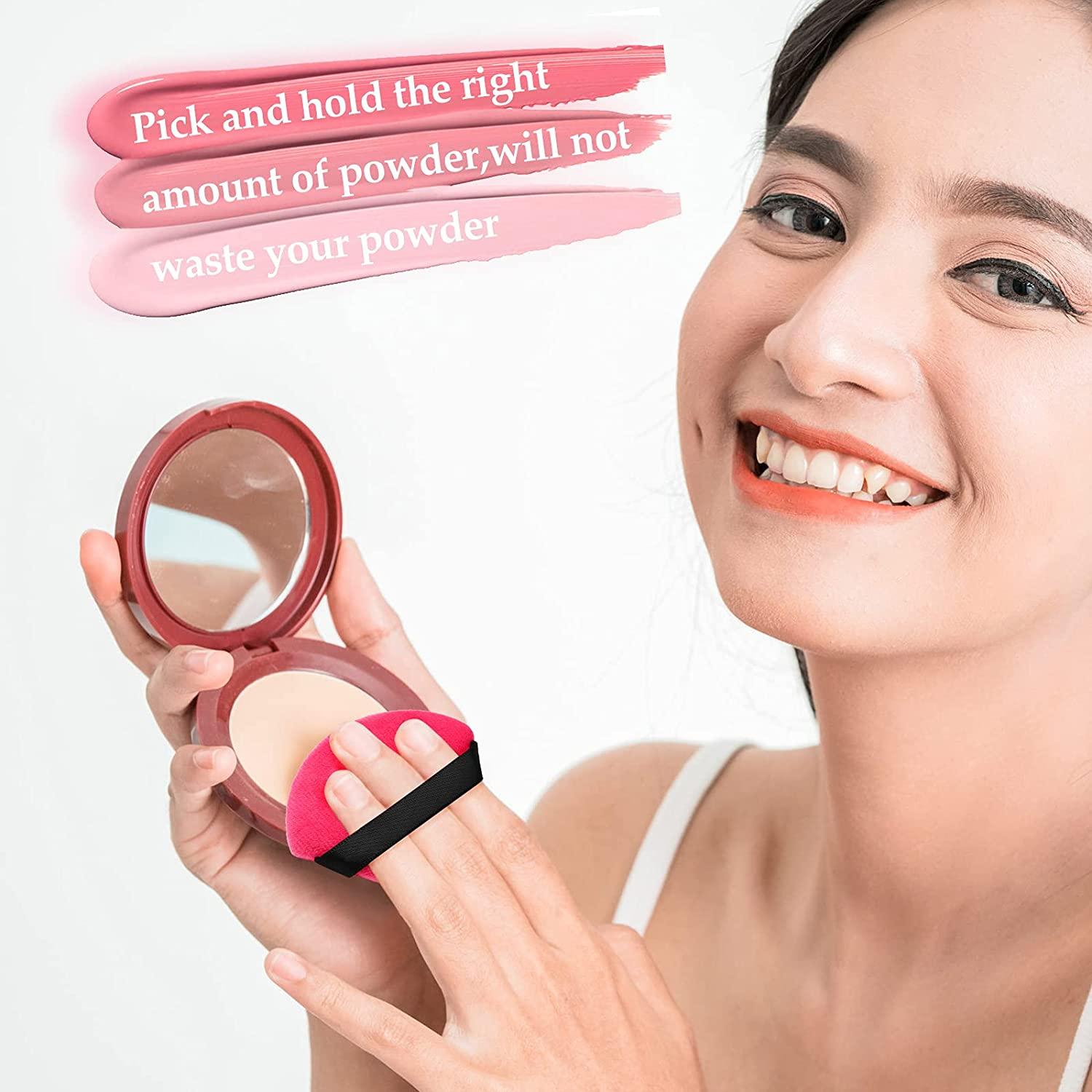 15 Pieces Powder Puff Triangle Makeup Puff Pure Cotton Powder Velour