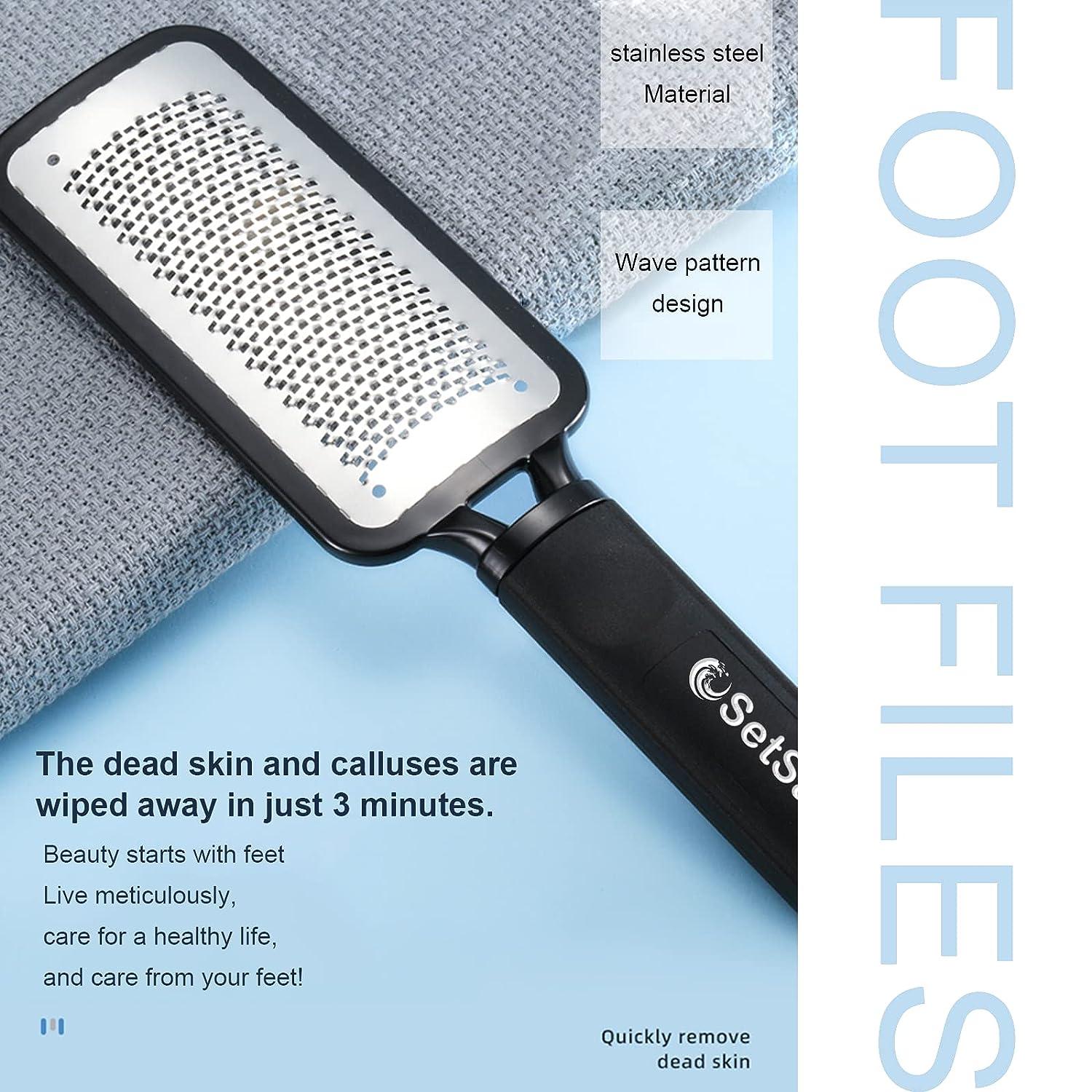 Foot Scraper - Foot File Dead Hard Skin Remover Feet Callus Shaver -  Stainless Steel Foot Rasp Heel Corn Removal Pedicure Kit for Hand Feet Foot  Care