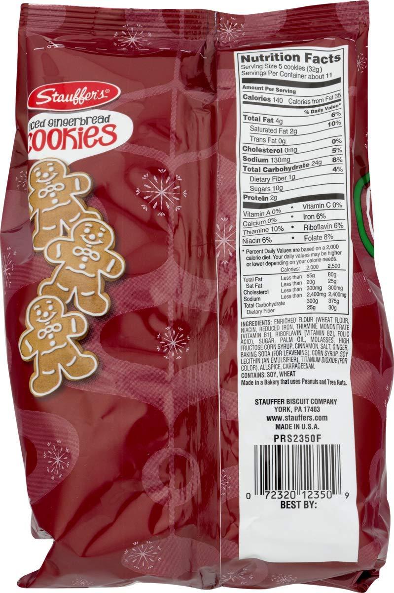 Stauffer's Holiday Cookies Holiday Shortbread, Iced Gingerbread, White