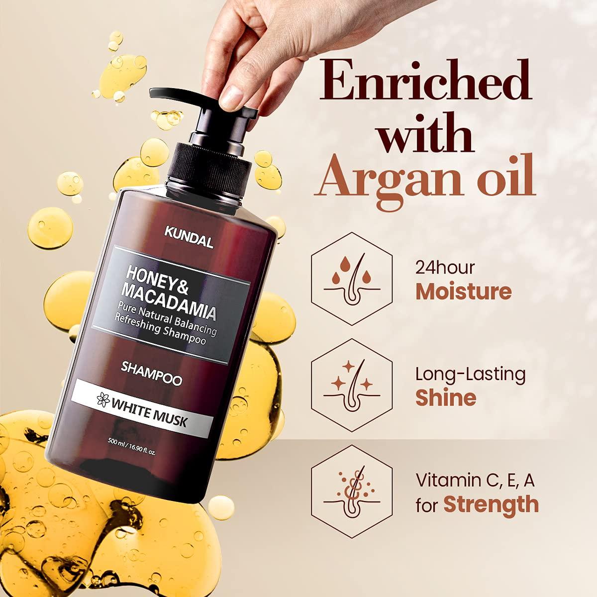KUNDAL Sulfate Free Shampoo and Conditioner Set with Argan Oil