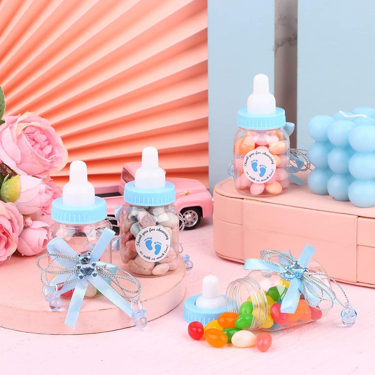 62 Pcs 3.5 Inch Baby Mini Milk Bottle Baby Shower Favor with 500