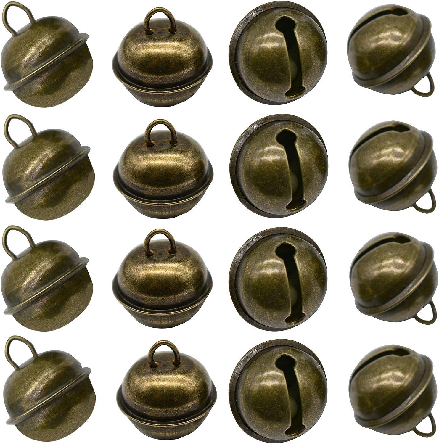 50 Pcs Small Bells Bronze Jingle Bells for Crafts Electroplated Copper  Bells 1/2 inches Craft Bells for Gift Box Decoration Pet Christmas DIY  Crafts
