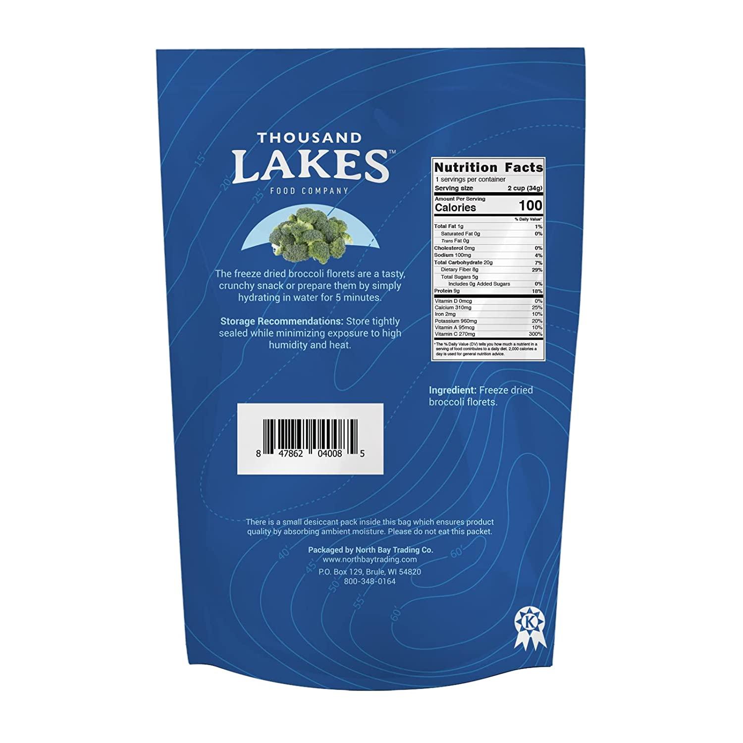 Thousand Lakes Freeze Dried Fruits and Vegetables Broccoli Florets 2
