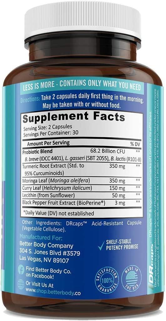 Better Body Provitalize Probiotic for Menopause 100 Natural, 60 Capsules