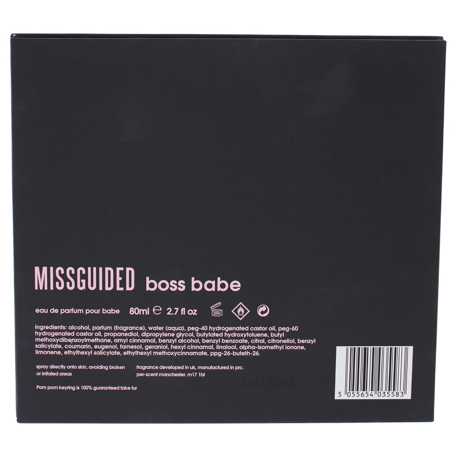 Missguided Boss Babe for Women Pc Gift Set EDP Spray Pom