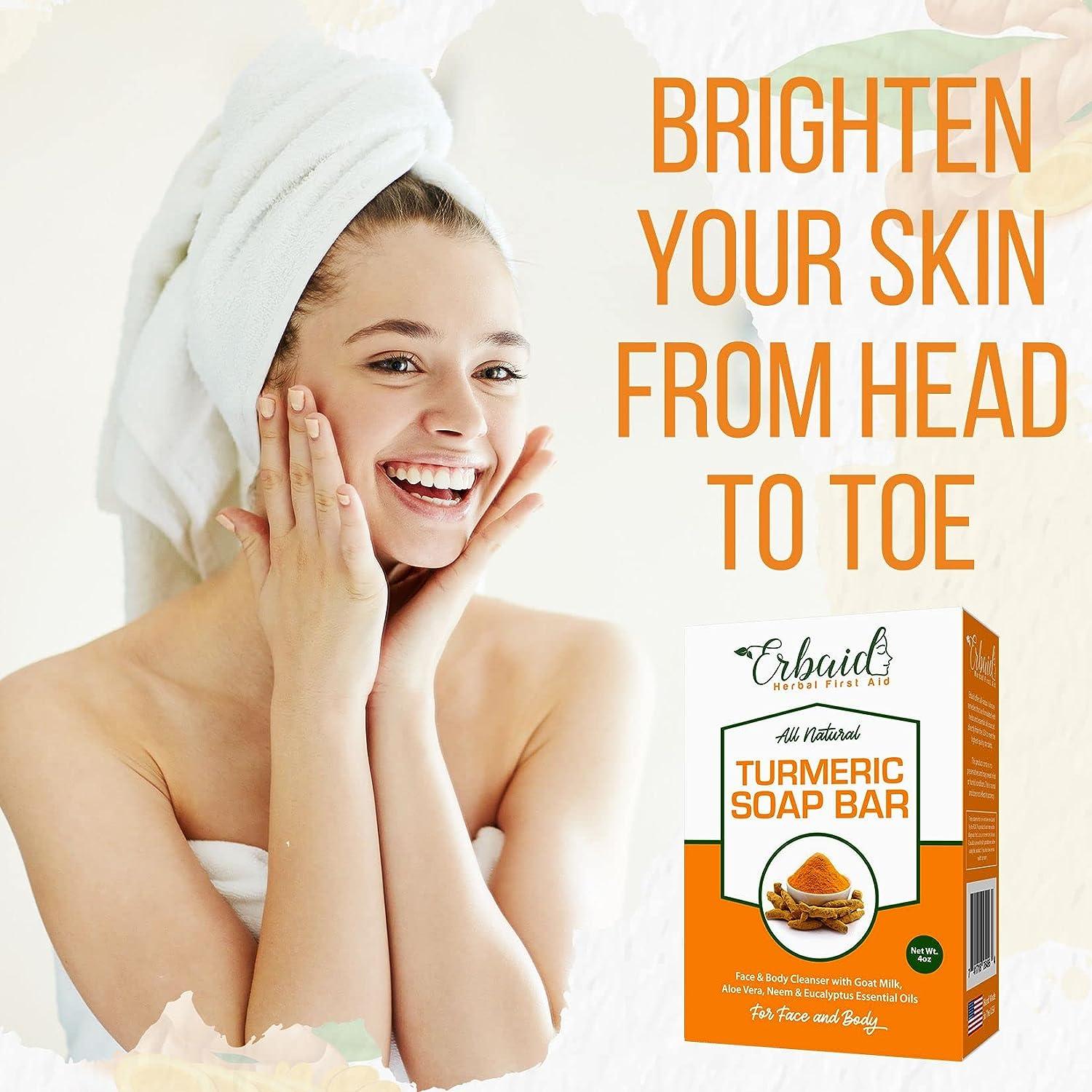Natural Turmeric Soap Bar for Face & Body Turmeric Skin Brightening