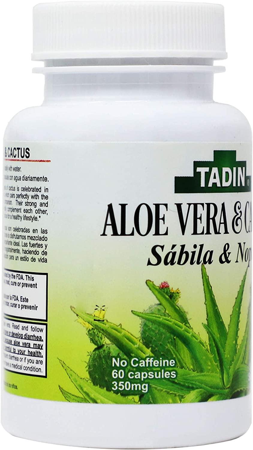 TADIN Aloe Vera & Cactus Capsules Constipation Relief & Toxin