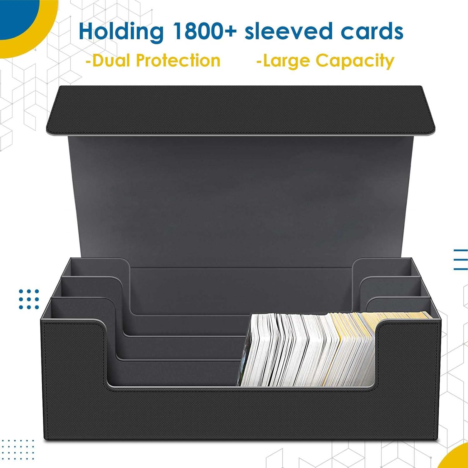 1800+ Leather Card Deck Case with Magnetic Closure - Storage Box for  Trading Cards, YuGiOh, MTG & Sport Cards | Buy Now with Express  International Delivery | GoSupps.com