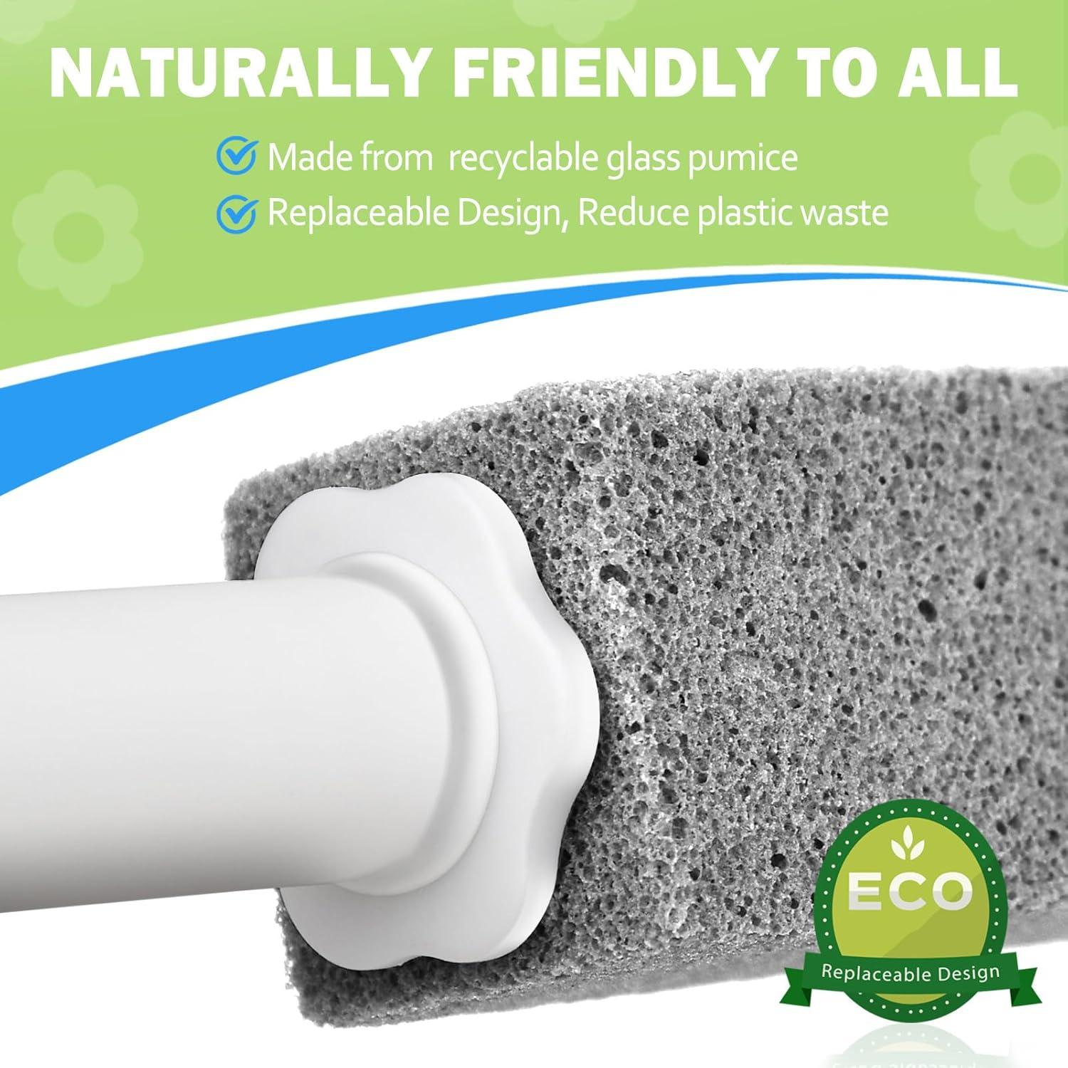 MARYTON Pumice Stone Toilet Bowl Cleaner with Extra Long Handle - Thumbnail 4