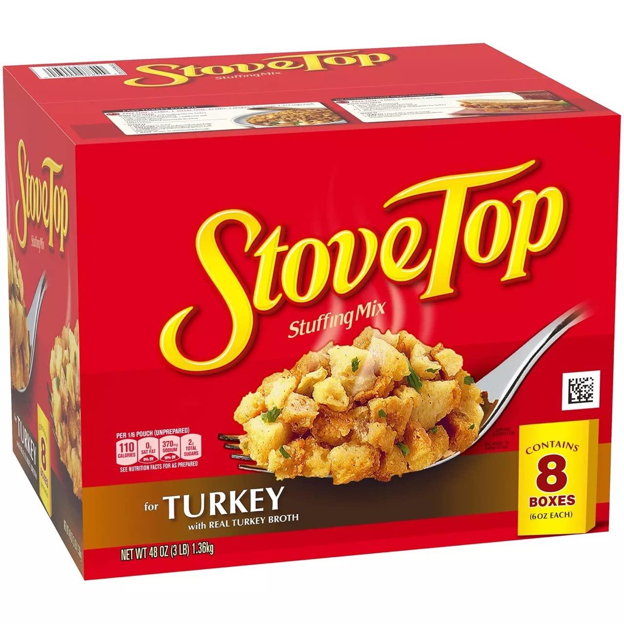 Stove Top Turkey Stuffing Mix Side Dish, 6 oz Box 