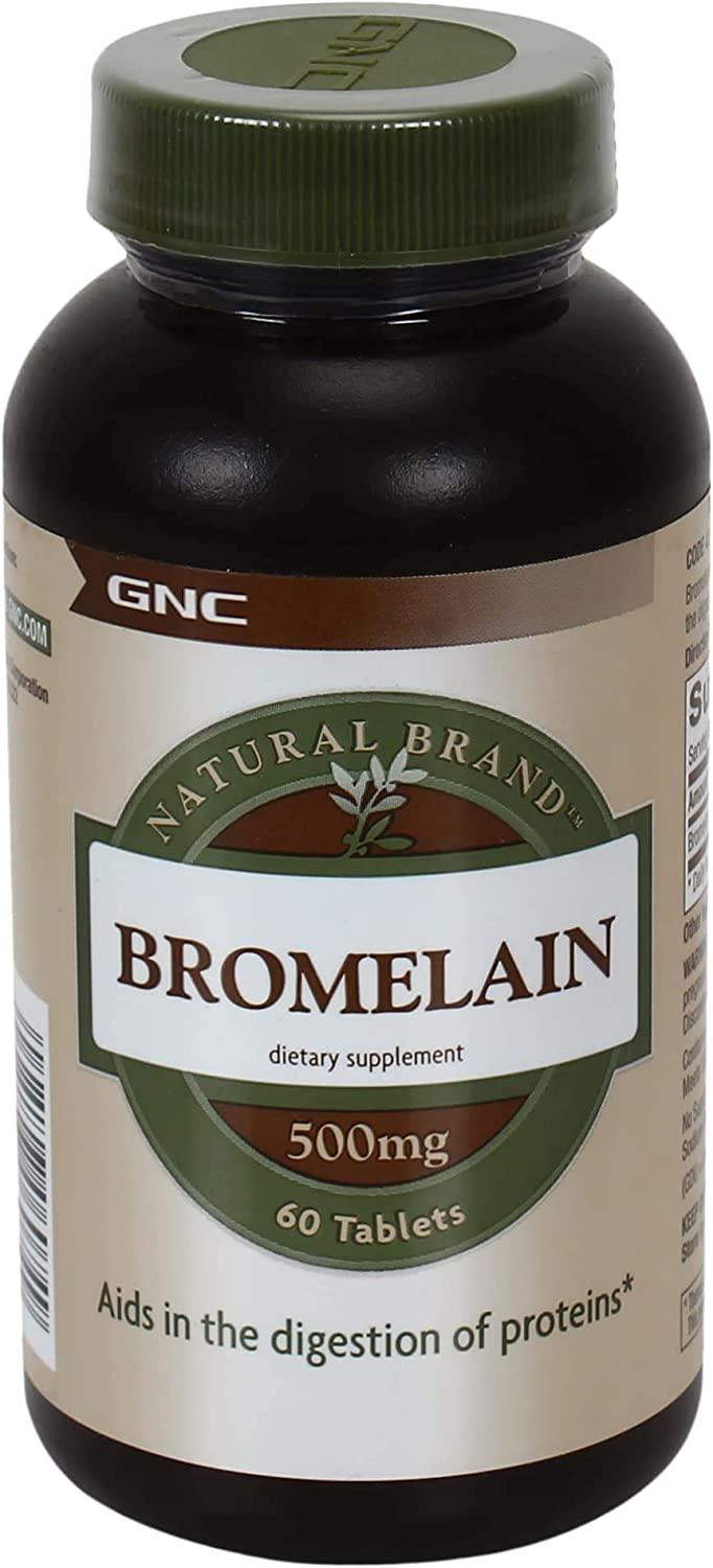 GNC Natural Brand Bromelain 500mg 60 Servings Pure Digestive Enzyme