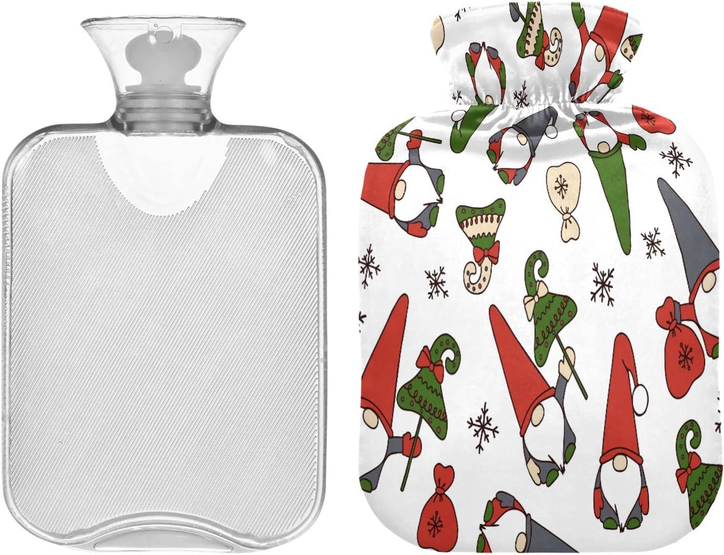 Christmas Elf Hot Water Bottle Soft Fleece Cover 2L for Hot