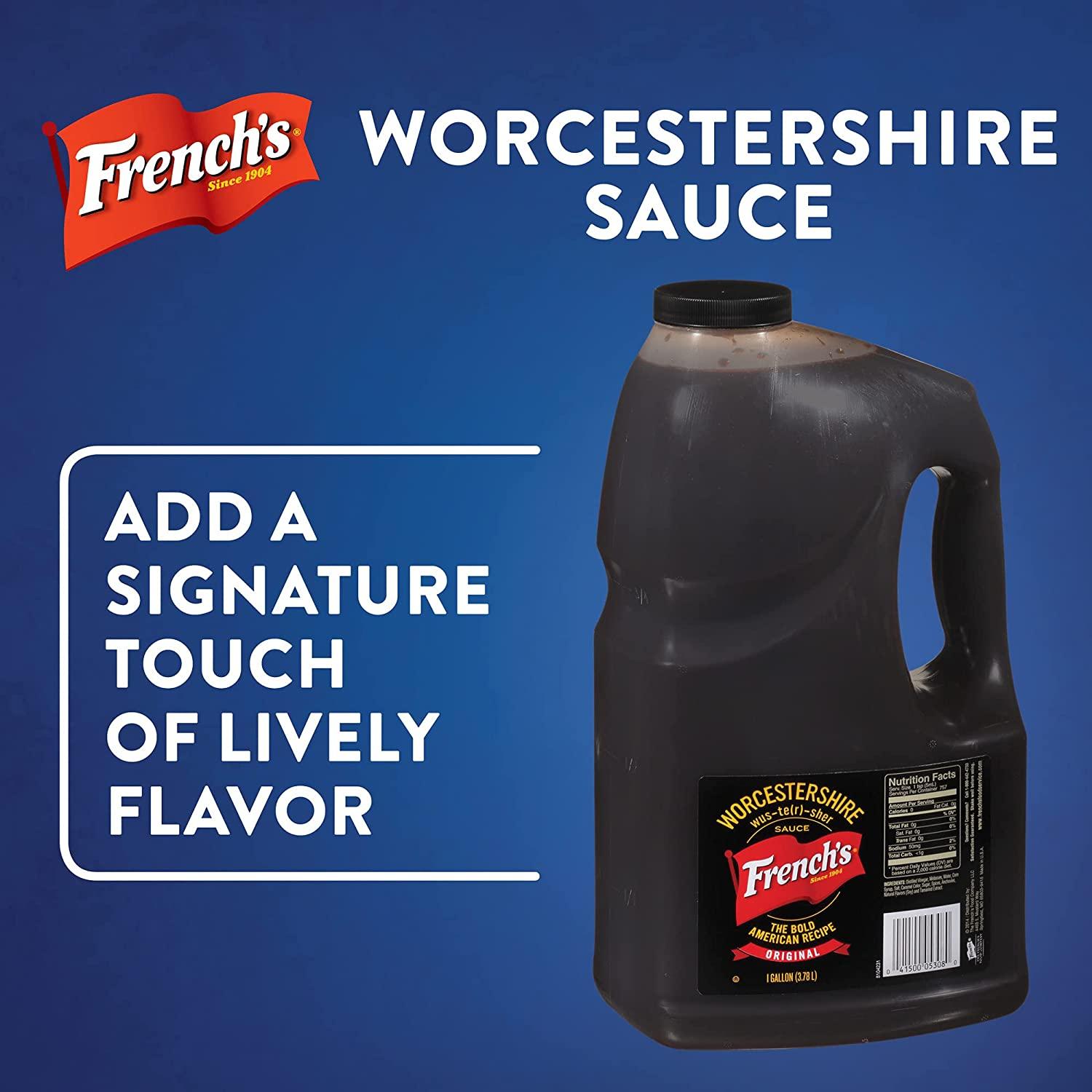 French's Worcestershire Sauce, 1 gal One Gallon Container of Gluten