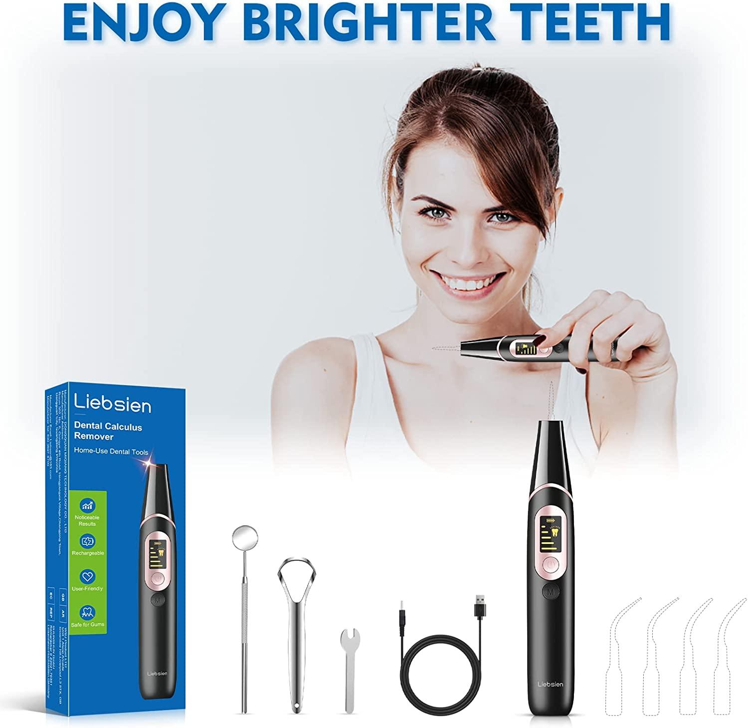 Liebsien Dental Cleaner Tool Kit for Adults 5 Modes, IPX6, LED Screen