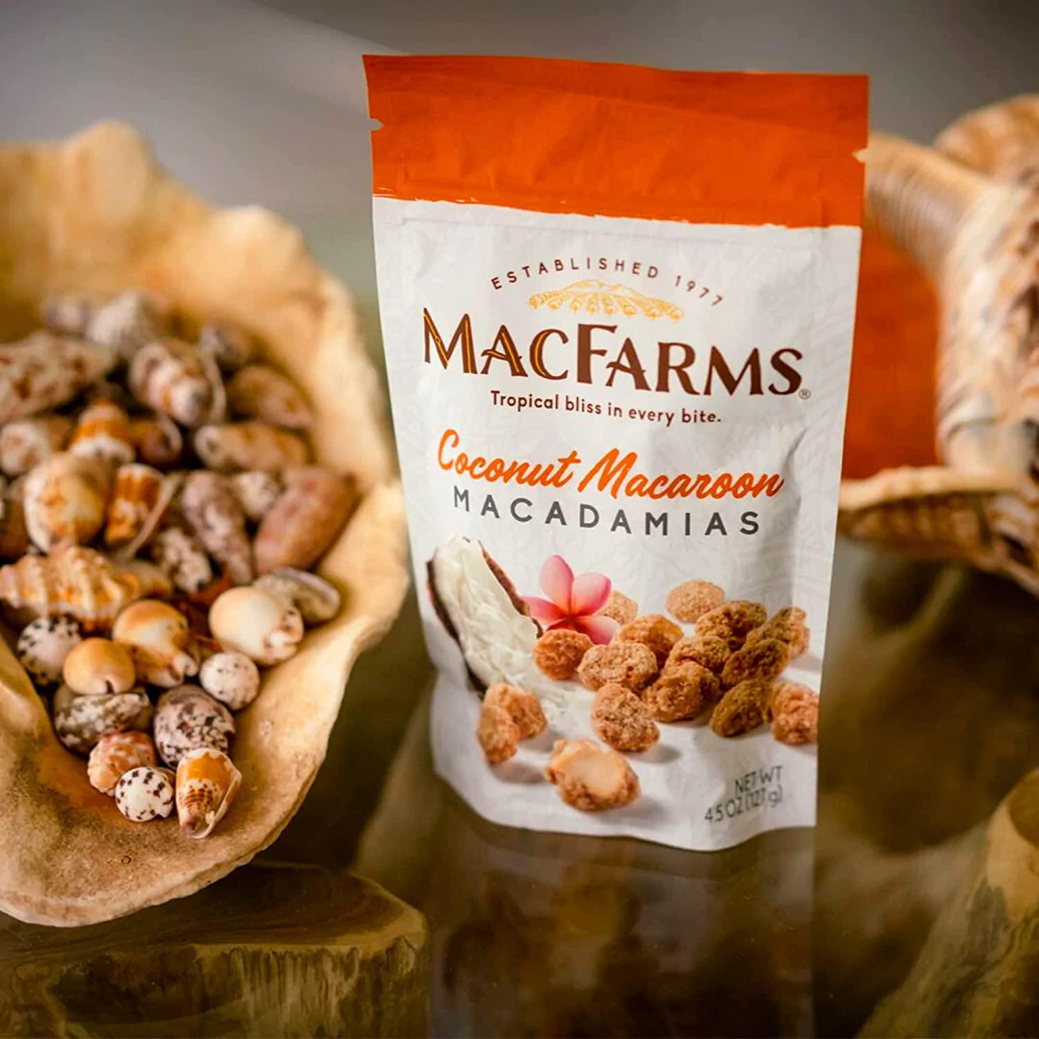 MacFarms Coconut Macaroon Macadamia Nuts 4.5 Oz (Pack of 3)
