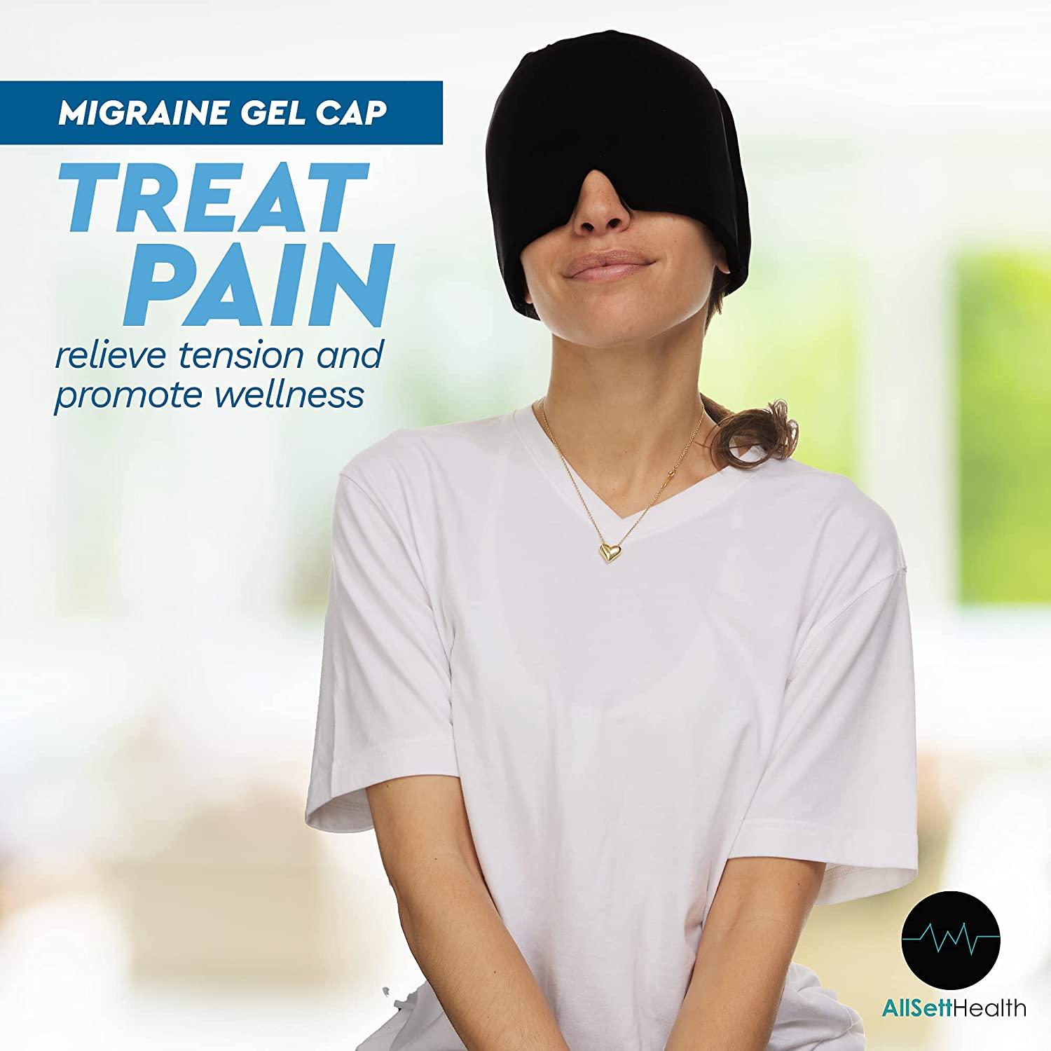 Form Fitting Migraine Relief Ice Head Wrap Headache and Migraine Hat