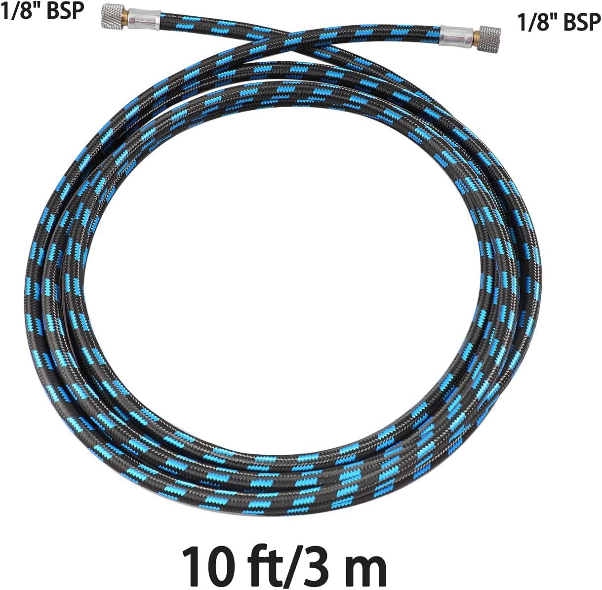  PointZero Airbrush 10' Braided Airbrush Air Hose - 1/8 in. BSP  : Arts, Crafts & Sewing