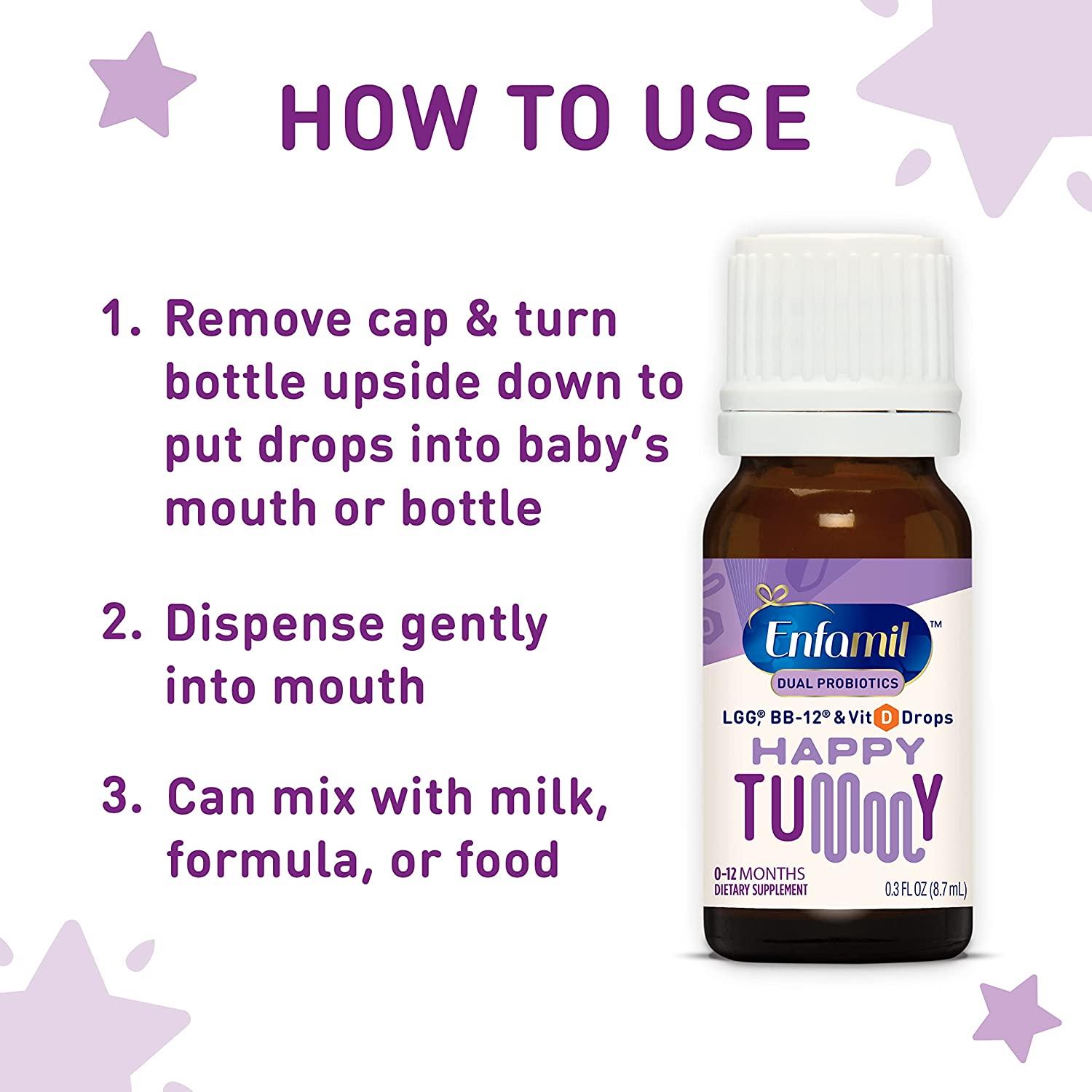 Enfamil Breastfed Infant Probiotics & Vitamin D Dual Probiotics, 8.7mL