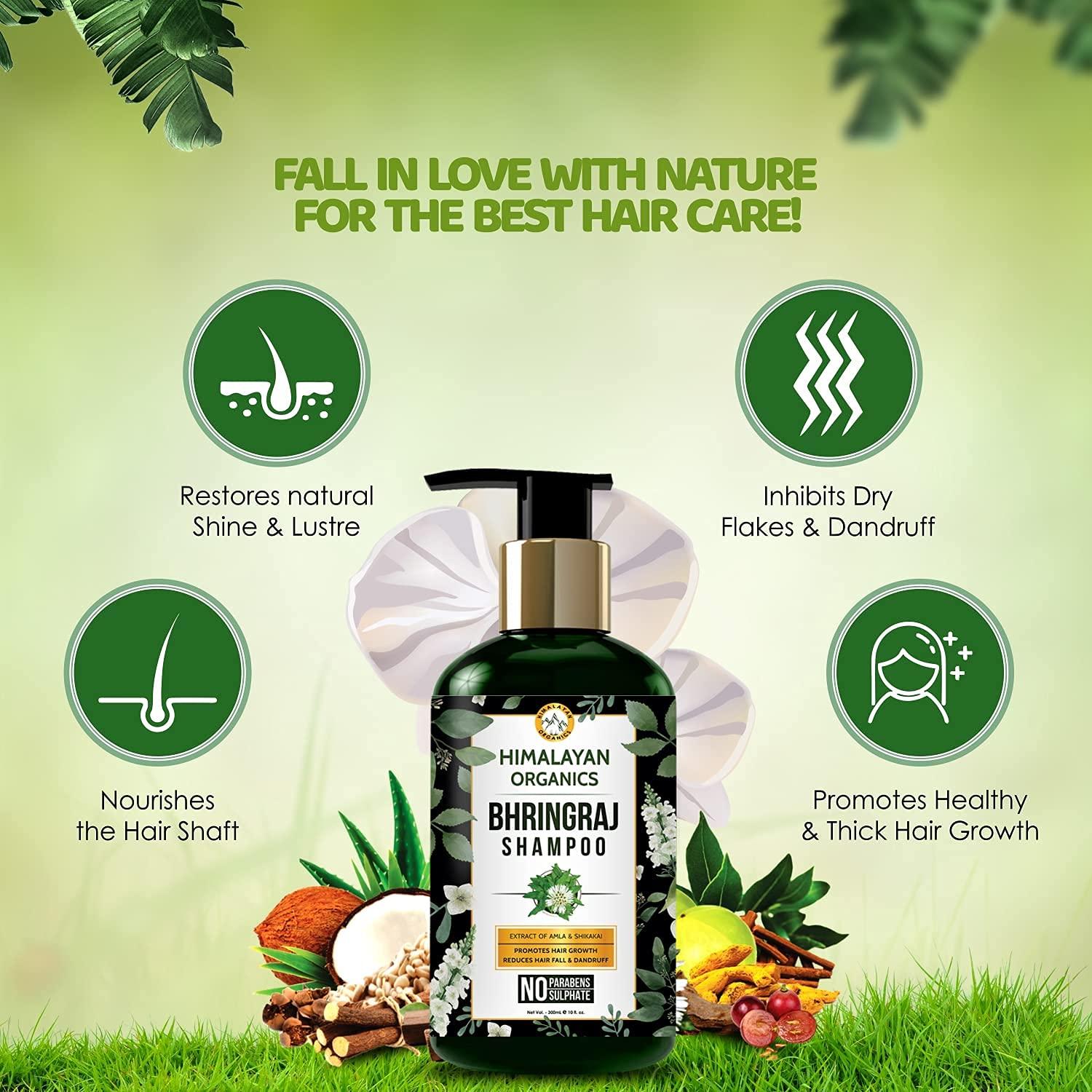 Himalayan Organics Bhringraj Ayurvedic Therapeutic Shampoo Hair Re growth & Hair Fall Control